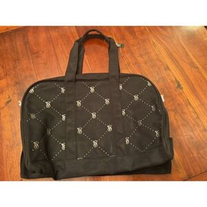 Victoria's Secret Rhinestone Diamante Shine Quilted Black Duffle Bag‎